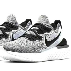 Nike Epic React Flyknit 2 White Black Oreo BQ8927-102 Women’s Size 8 Run…